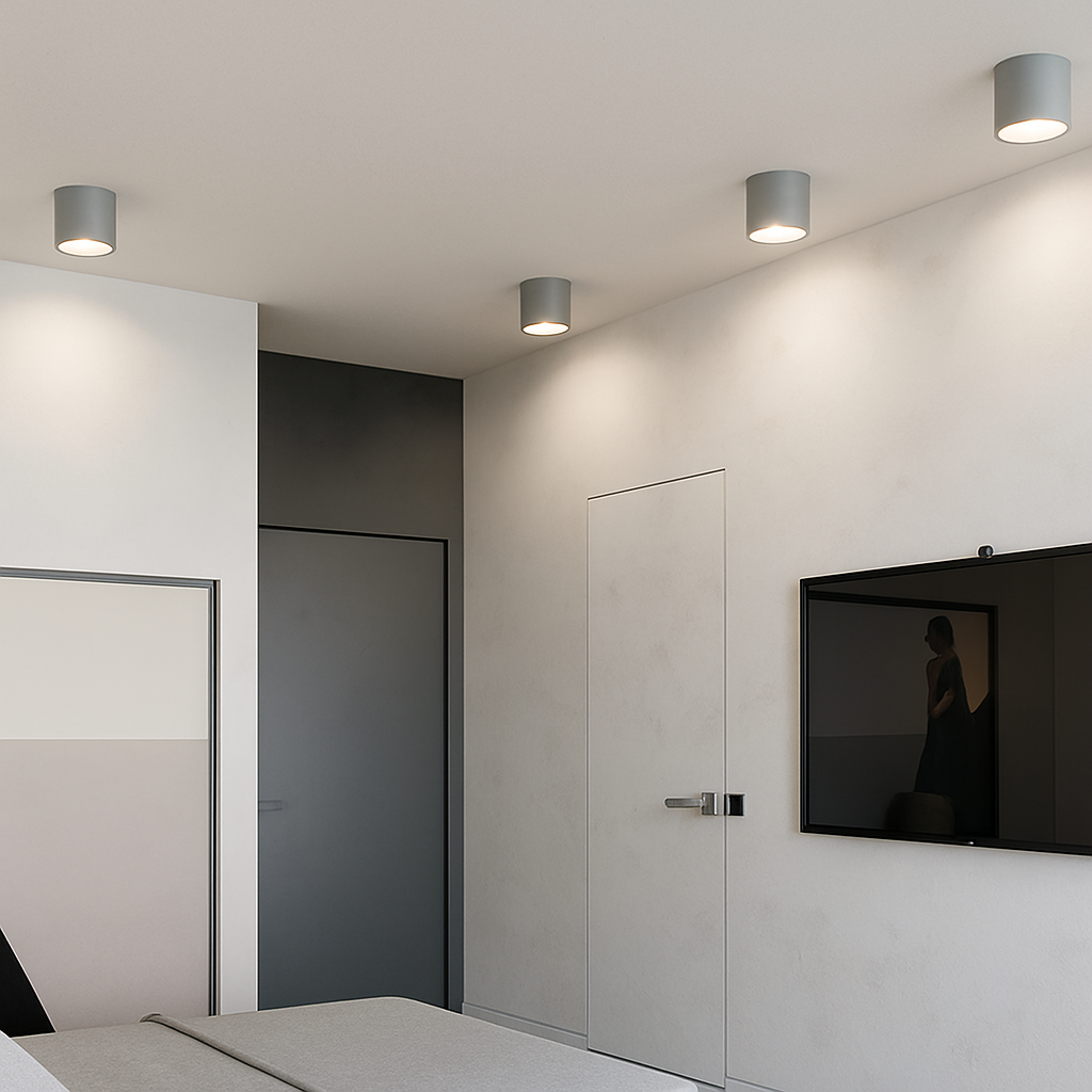 Opbouw Downlight LED Rond Metaal Wit Zwart Grijs Hal Slaapkamer Plafonnière Opbouwspot Scandinavisch Keuken Badkamer Kantoor | Sansoti