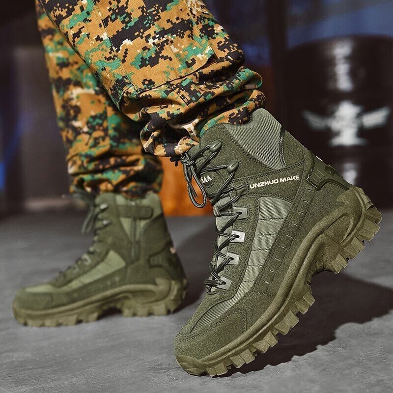 Waterdichte Werkschoenen Hoog met Antislip Zool Versterkte Enkel en Steunzool voor Outdoor Bouw Tuin | Sansoti