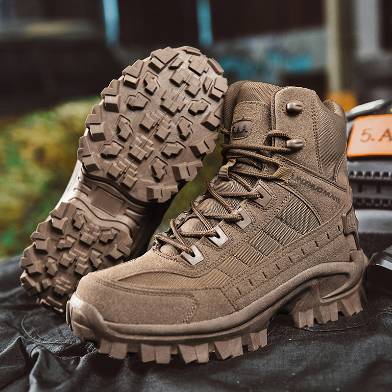 Waterdichte Werkschoenen Hoog met Antislip Zool Versterkte Enkel en Steunzool voor Outdoor Bouw Tuin | Sansoti