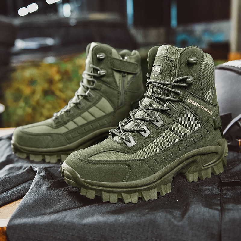Waterdichte Werkschoenen Hoog met Antislip Zool Versterkte Enkel en Steunzool voor Outdoor Bouw Tuin | Sansoti