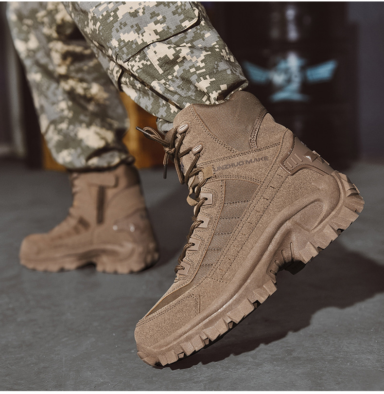 Waterdichte Werkschoenen Hoog met Antislip Zool Versterkte Enkel en Steunzool voor Outdoor Bouw Tuin | Sansoti