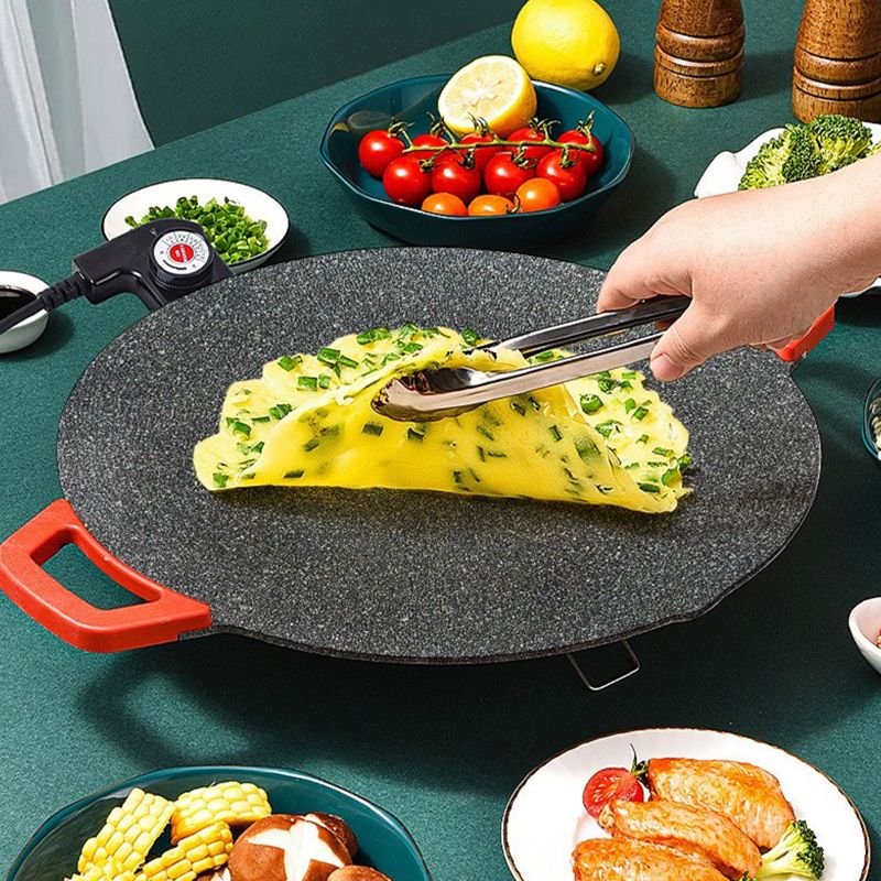 Rookvrije Elektrische Grillplaat – Multifunctionele Contactgrill voor Binnen en Buiten 28cm | Sansoti