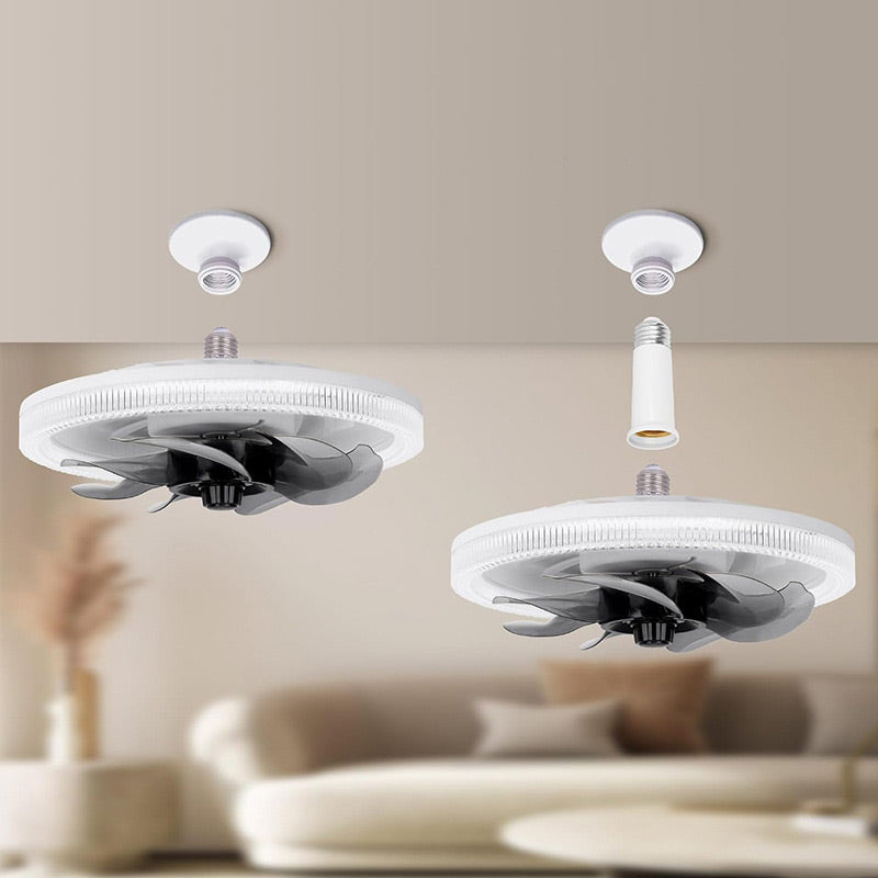 Ventilator met Verlichting – Rustgevend Licht en Koele Bries – Afstandsbediening – 4 Standen | Sansoti