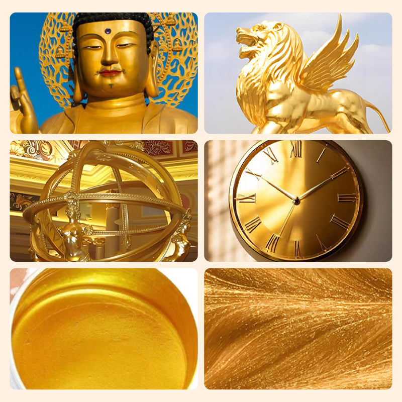 Metallic Verfafwerking Goud & Zilver 200g Waterbasis voor Decoratie Meubels Muren DIY Projecten Wonen | Sansoti