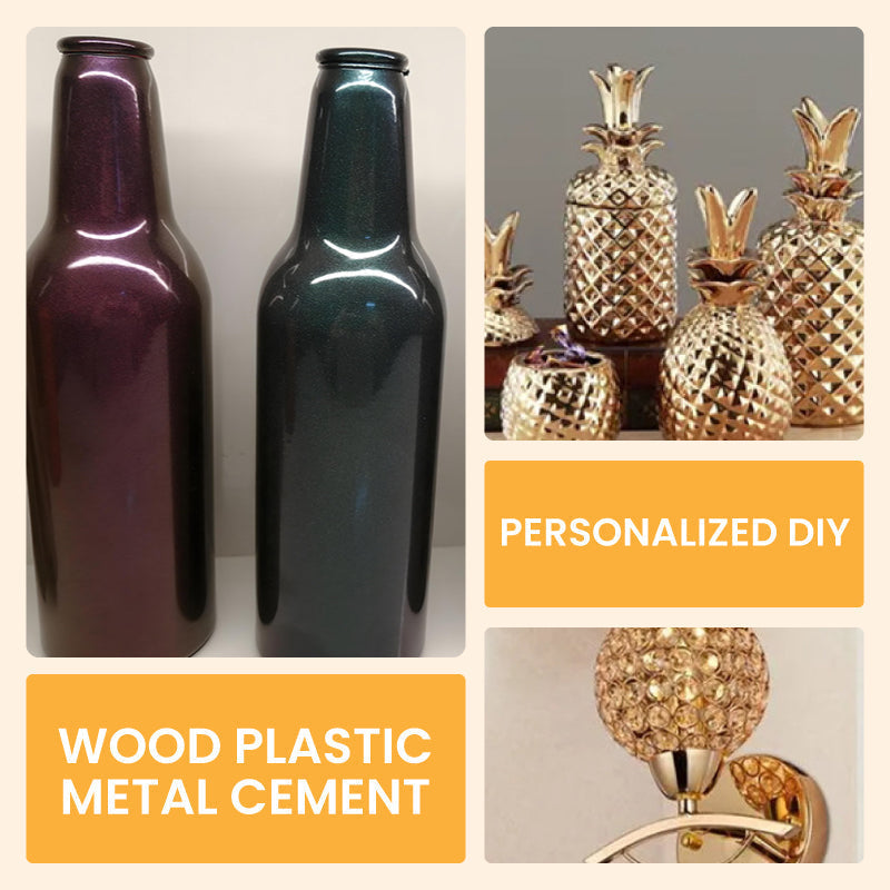 Metallic Verfafwerking Goud & Zilver 200g Waterbasis voor Decoratie Meubels Muren DIY Projecten Wonen | Sansoti