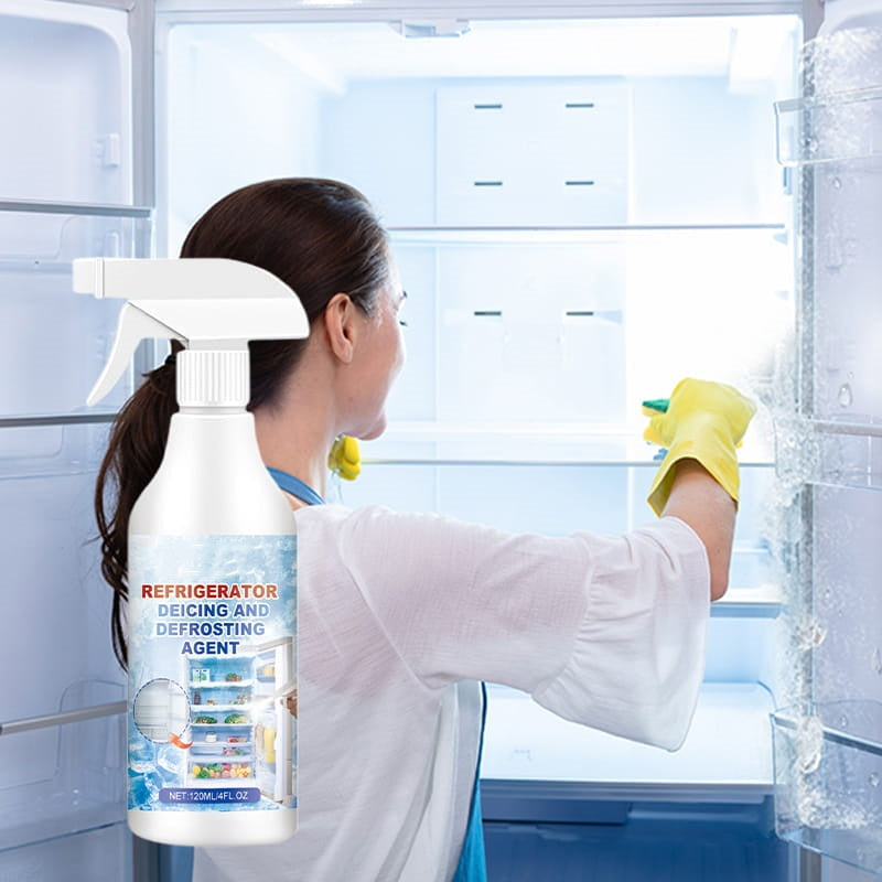 Enteisungsspray, 120 ml, schnelle Eisentfernung, Kühlschrank- und Gefrierfach-Enteisungsspray, ohne Kratzen, Haushalt | Sansoti