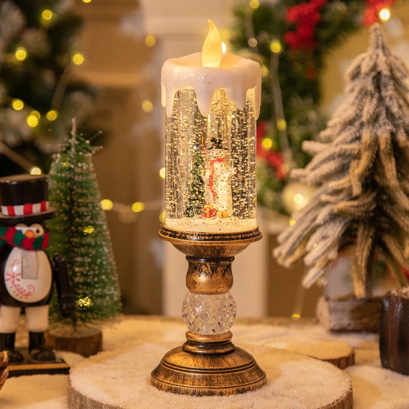 Decoratieve Kerstkaars LED Nachtlampje Warmwit Sfeerlicht Kerstversiering Tafelkaars Feestdagen Woonkamer | Sansoti