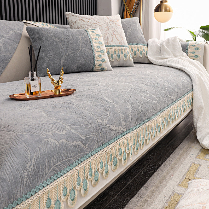Chenille Bankhoes met Anti-Slip voor Ultiem Comfort | Sansoti