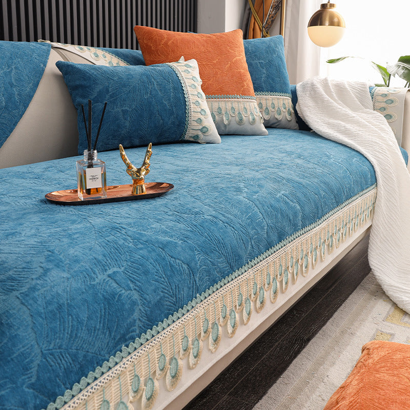 Chenille Bankhoes met Anti-Slip voor Ultiem Comfort | Sansoti