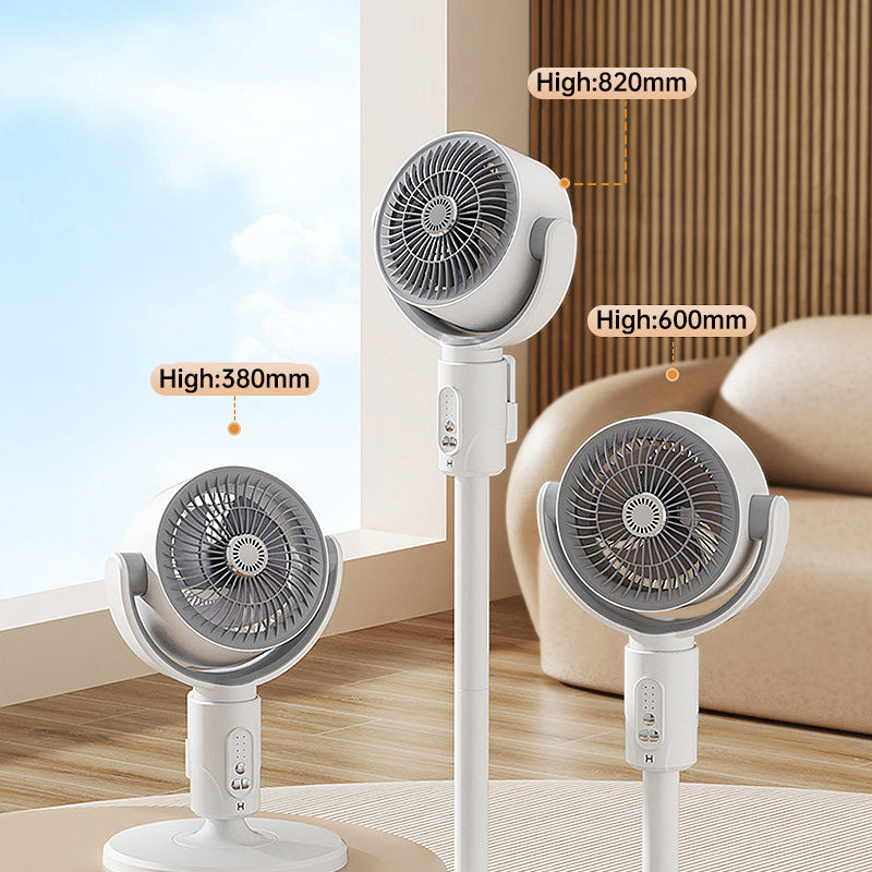 USB Standventilator met Hoogteverstelling en Afstandsbediening – 5 Snelheden en Oscillatie – Fluisterstil 36dB | Sansoti