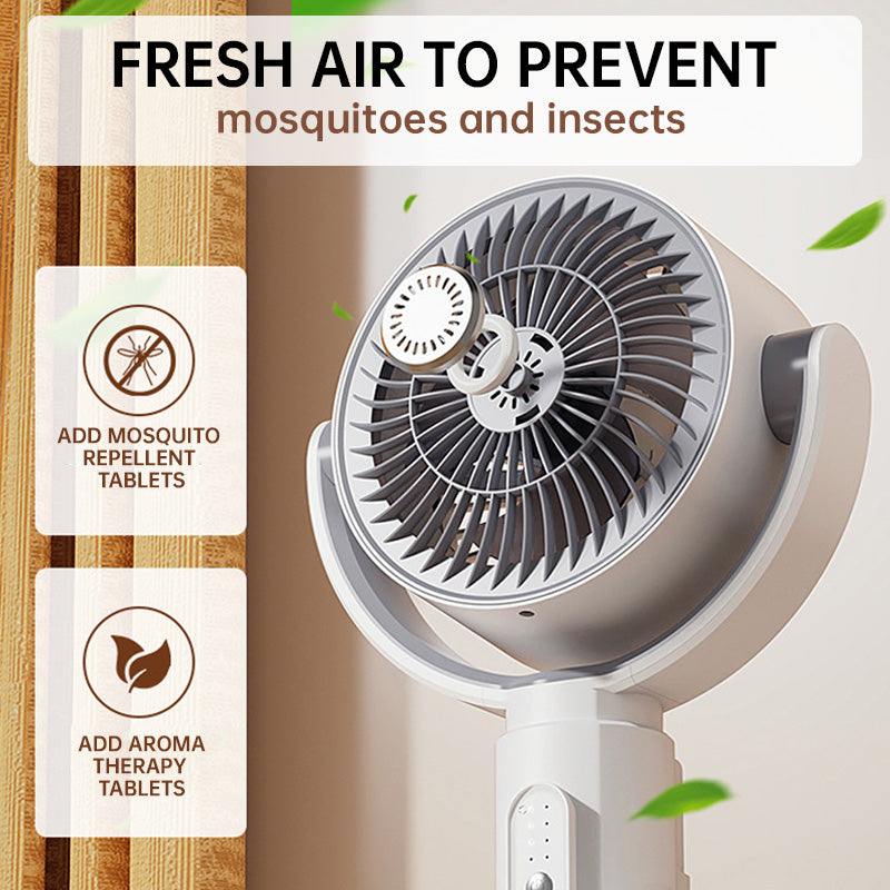 USB Standventilator met Hoogteverstelling en Afstandsbediening – 5 Snelheden en Oscillatie – Fluisterstil 36dB | Sansoti