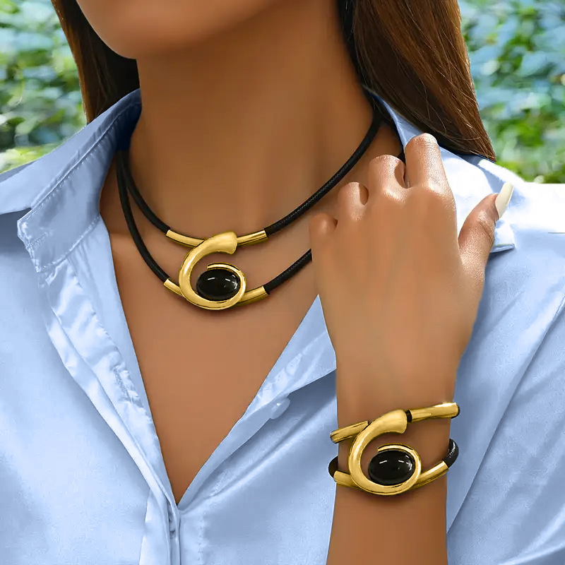 Vintage Boho Sieradenset met Delicate Patronen en Schitterende Accenten voor Moderne Elegantie | Sansoti