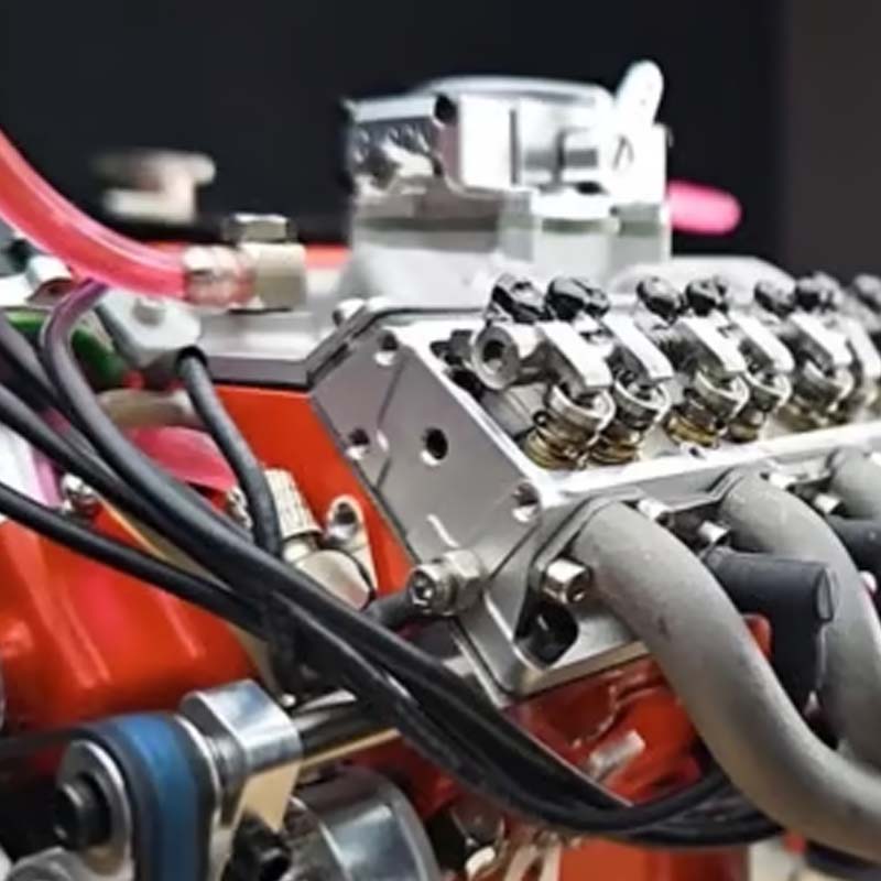 Mini V8 Engine Model Building Kit, Metal, with CDI Ignition, CNC-Machined, RC-Compatible, Educational Hobby Project | Sansoti