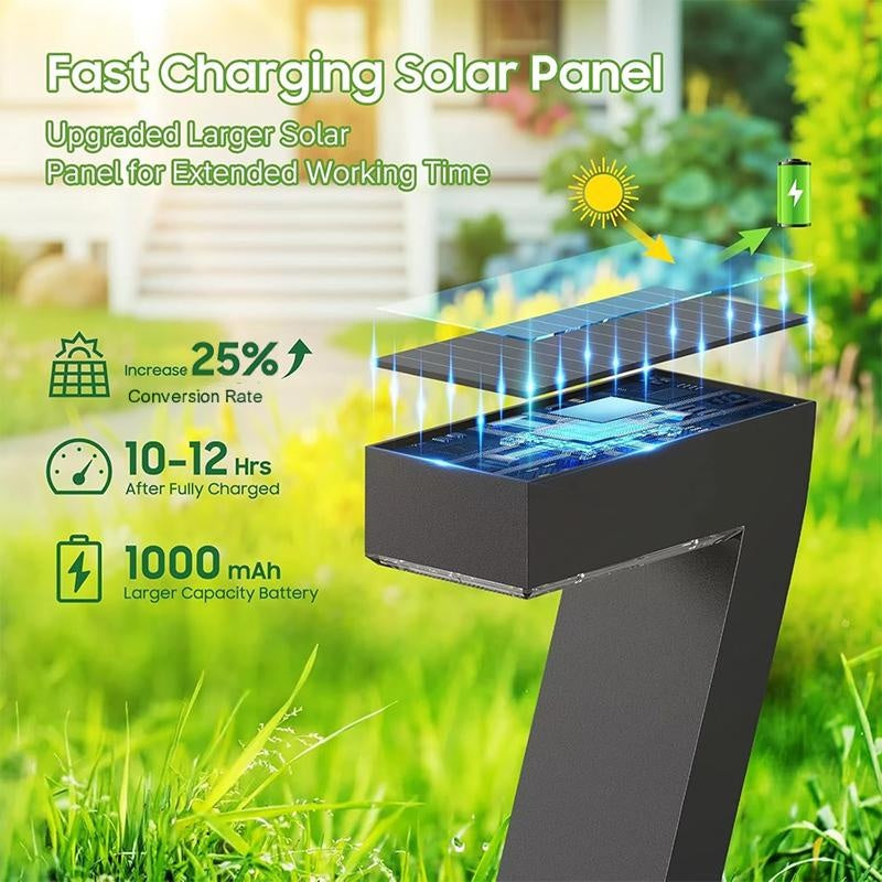 Solar Tuinlampen Set 4 Stuks Warmwit LED Wegverlichting Waterdicht IP65 Buitenverlichting Terrasverlichting | Sansoti
