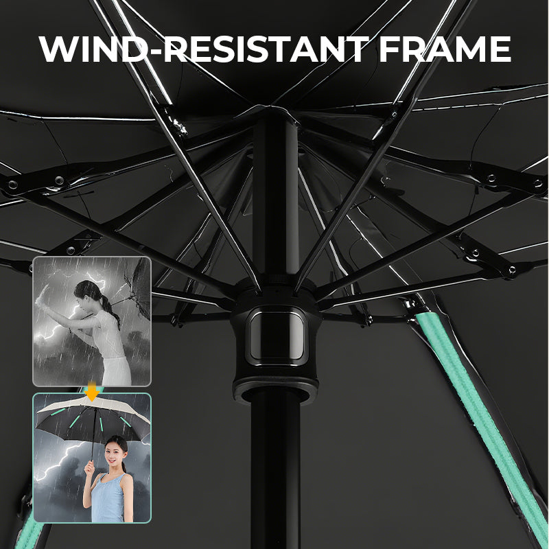 Kompakter faltbarer Regenschirm Capsule UPF50+ UV-Schutz im Taschenformat windbeständiger Mini-Reiseschirm | Sansoti