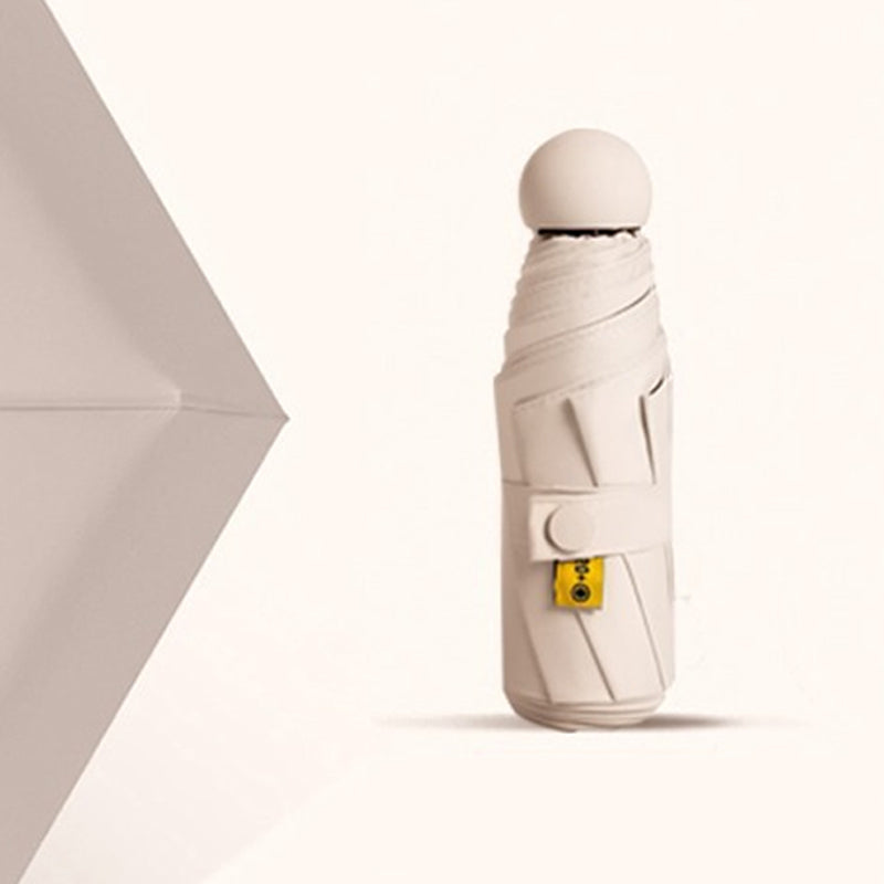 Kompakter faltbarer Regenschirm Capsule UPF50+ UV-Schutz im Taschenformat windbeständiger Mini-Reiseschirm | Sansoti