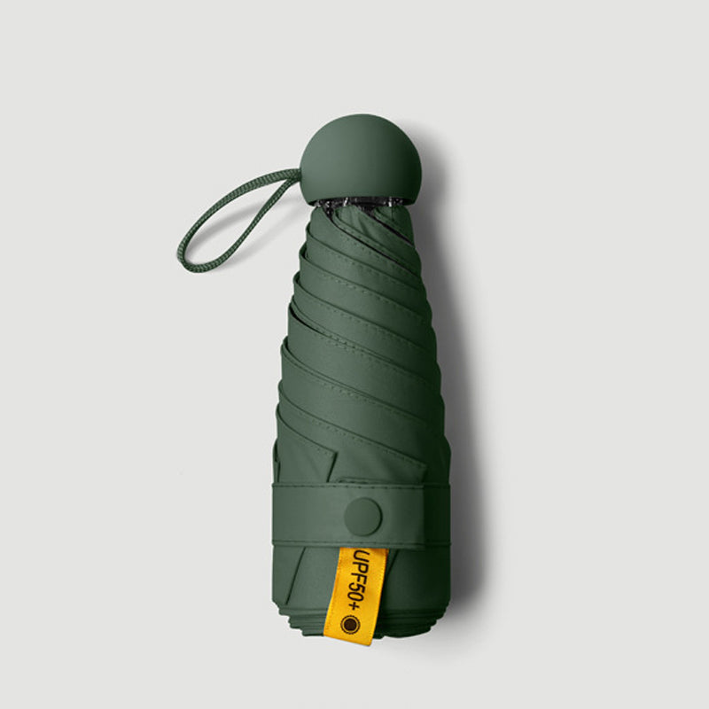 Kompakter faltbarer Regenschirm Capsule UPF50+ UV-Schutz im Taschenformat windbeständiger Mini-Reiseschirm | Sansoti