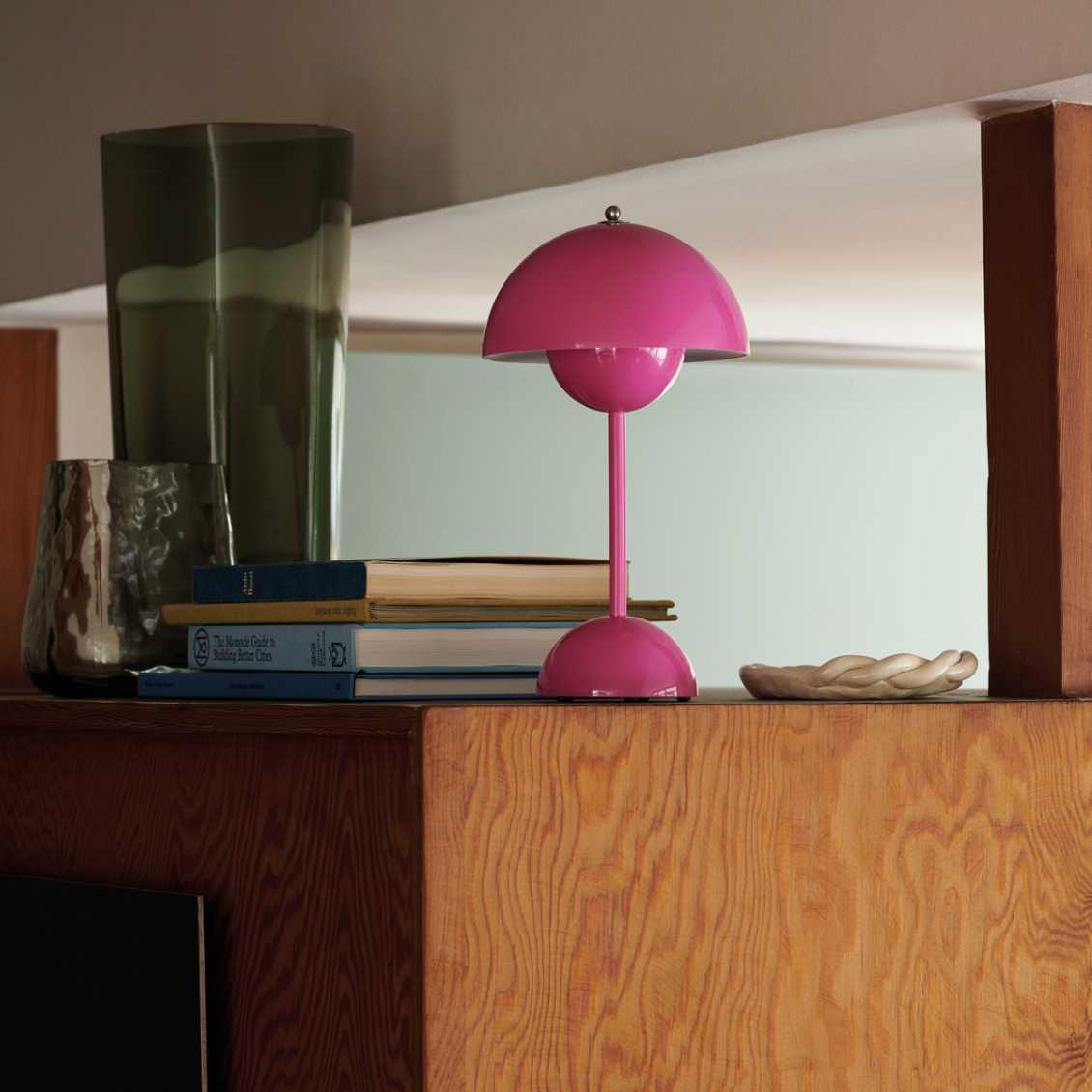 Tafellamp paddenstoel LED USB oplaadbaar draadloos nachtkastje bureau sfeerlicht interieur | Sansoti