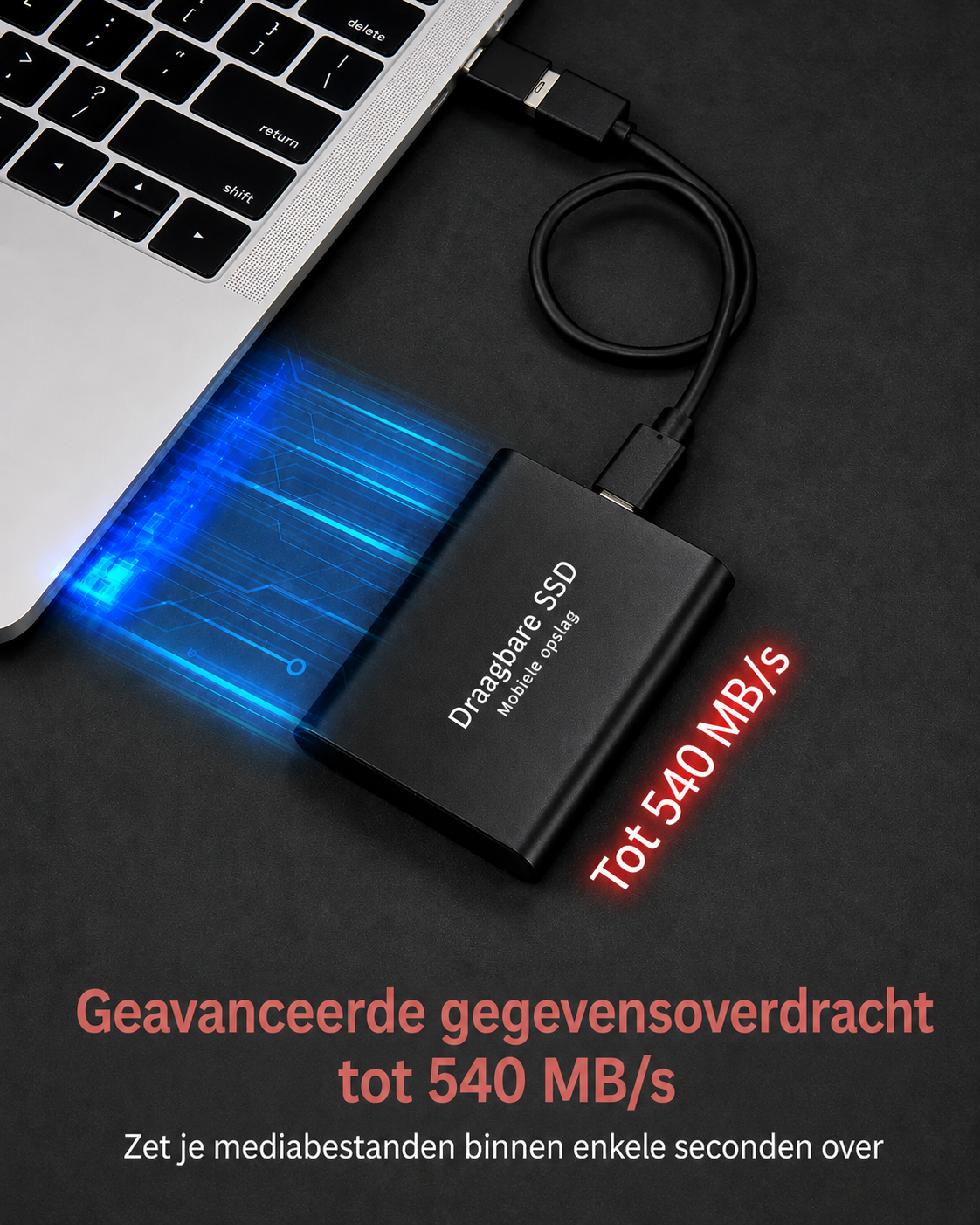 External Storage Solution with SSD 128TB Fast Data Transmission Compact Aluminum Case USB-C Compatibility for PC Mac Android | Sansoti