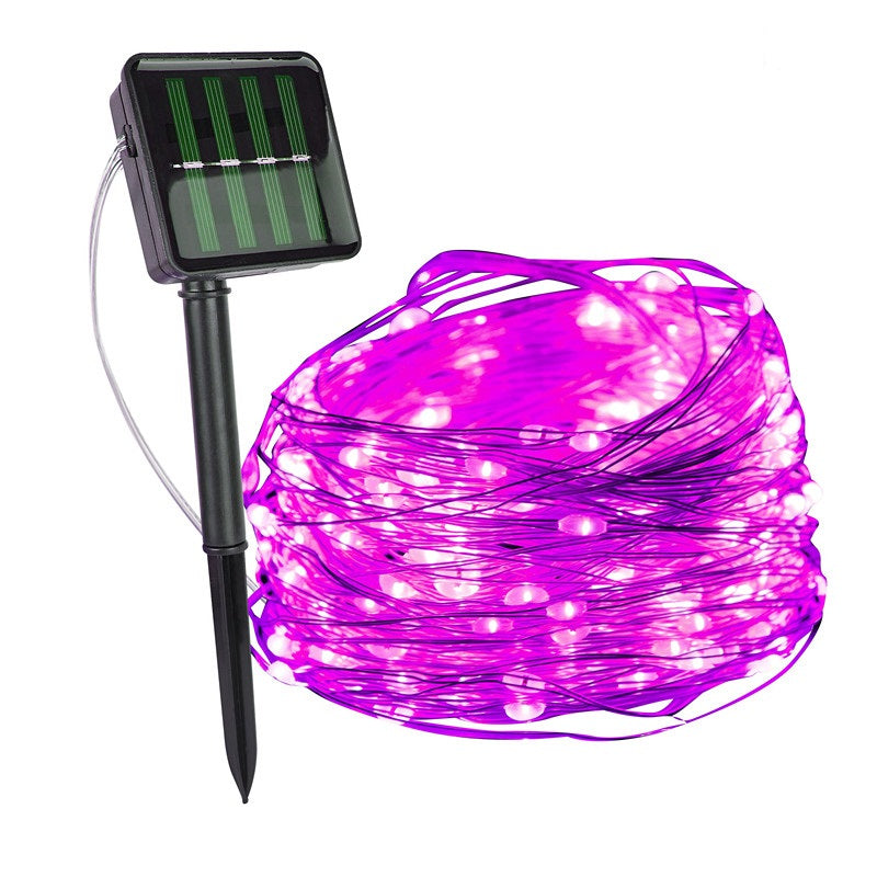 Solar LED Light String Warm White Green Copper Wire IP65 Waterproof for Garden, Terrace & Balcony | Sansoti