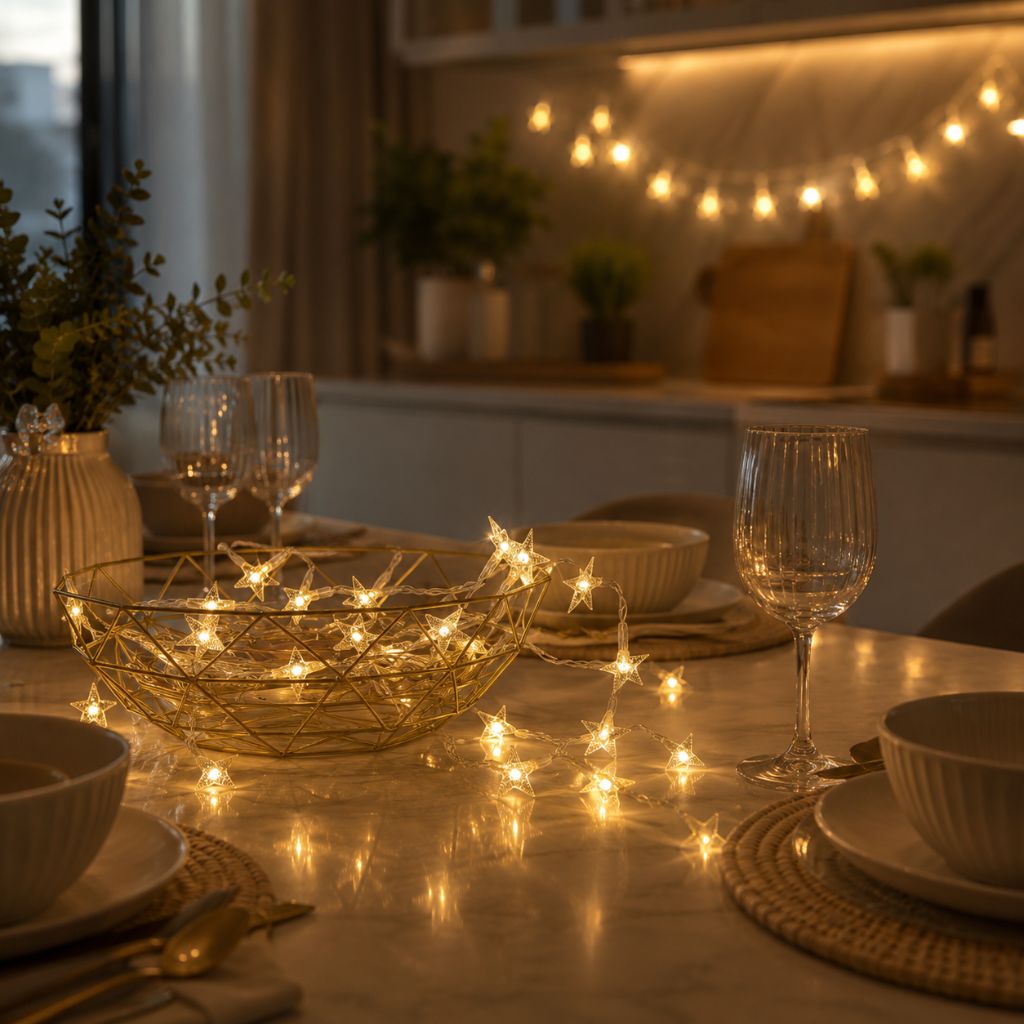 Guirlande lumineuse LED féerique à piles, blanc chaud, pour chambre d’enfant et de bébé, éclairage d’ambiance, décoration, étoiles et veilleuse | Sansoti