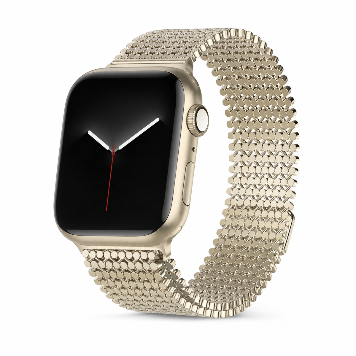Magnetische Stalen Schakelband voor Smartwatch – Verstelbaar Metalen Bandje Polshorloge Accessoire Zilver | Sansoti