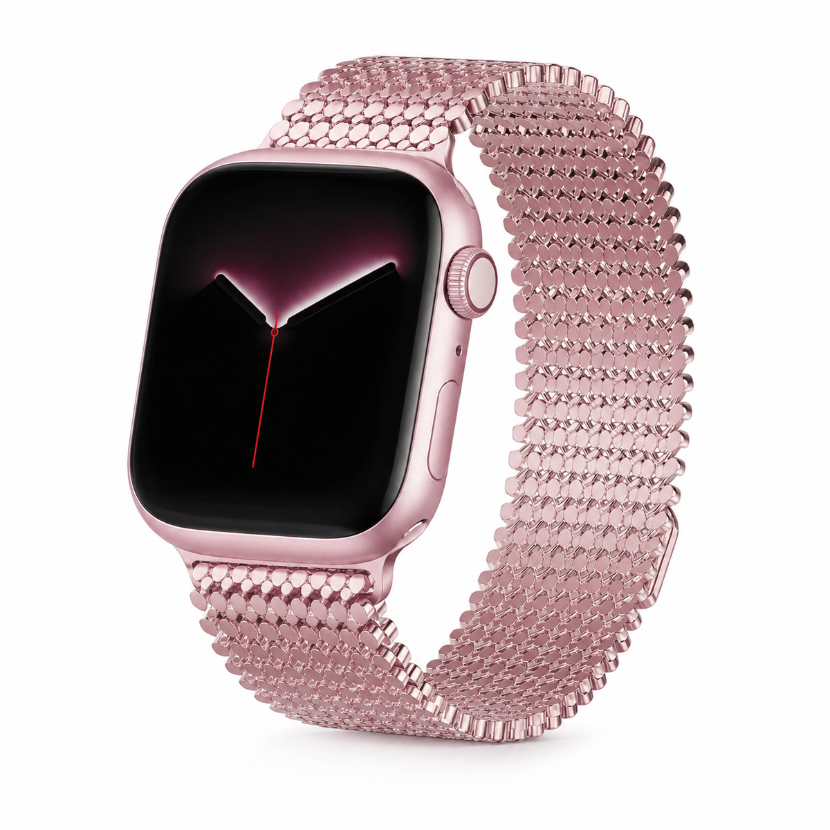 Magnetische Stalen Schakelband voor Smartwatch – Verstelbaar Metalen Bandje Polshorloge Accessoire Zilver | Sansoti