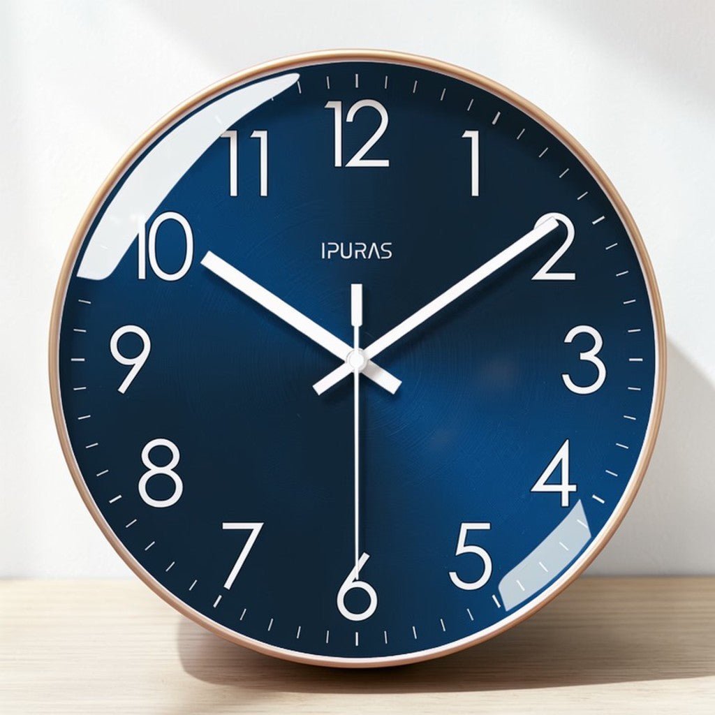 Wandklok Stille Quartz Beweging 25cm 30cm Zwart Goud Minimalistisch Modern Design voor Woonkamer Kantoor | Sansoti