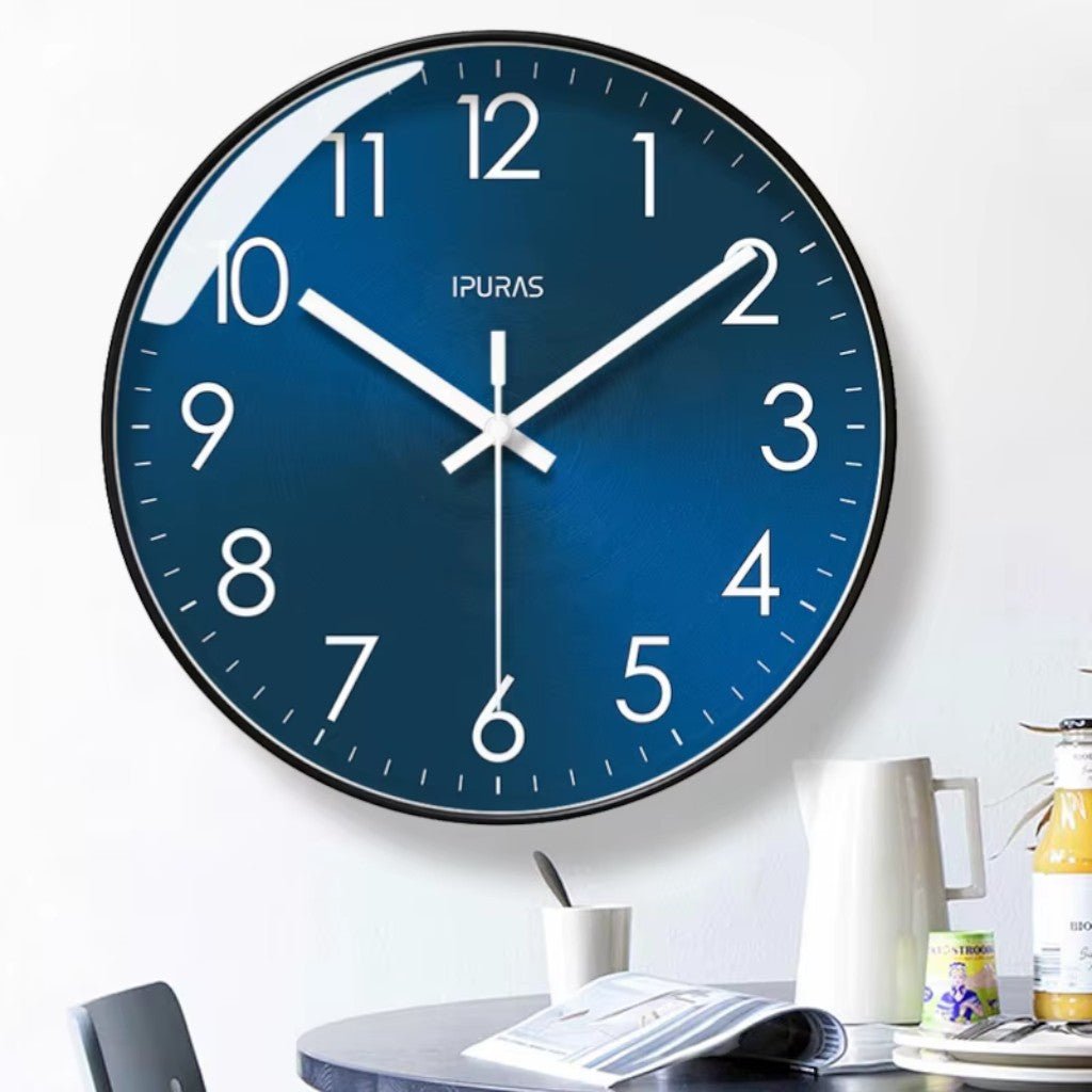 Wandklok Stille Quartz Beweging 25cm 30cm Zwart Goud Minimalistisch Modern Design voor Woonkamer Kantoor | Sansoti