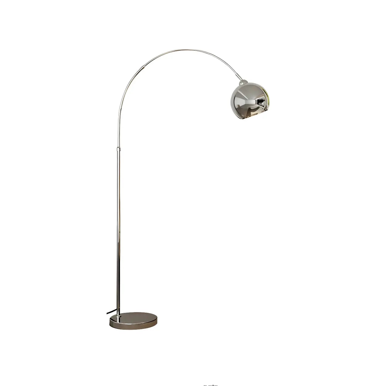 Lampadaire arc chrome noir argent réglable 180cm E27 Salon Moderne | Restfield