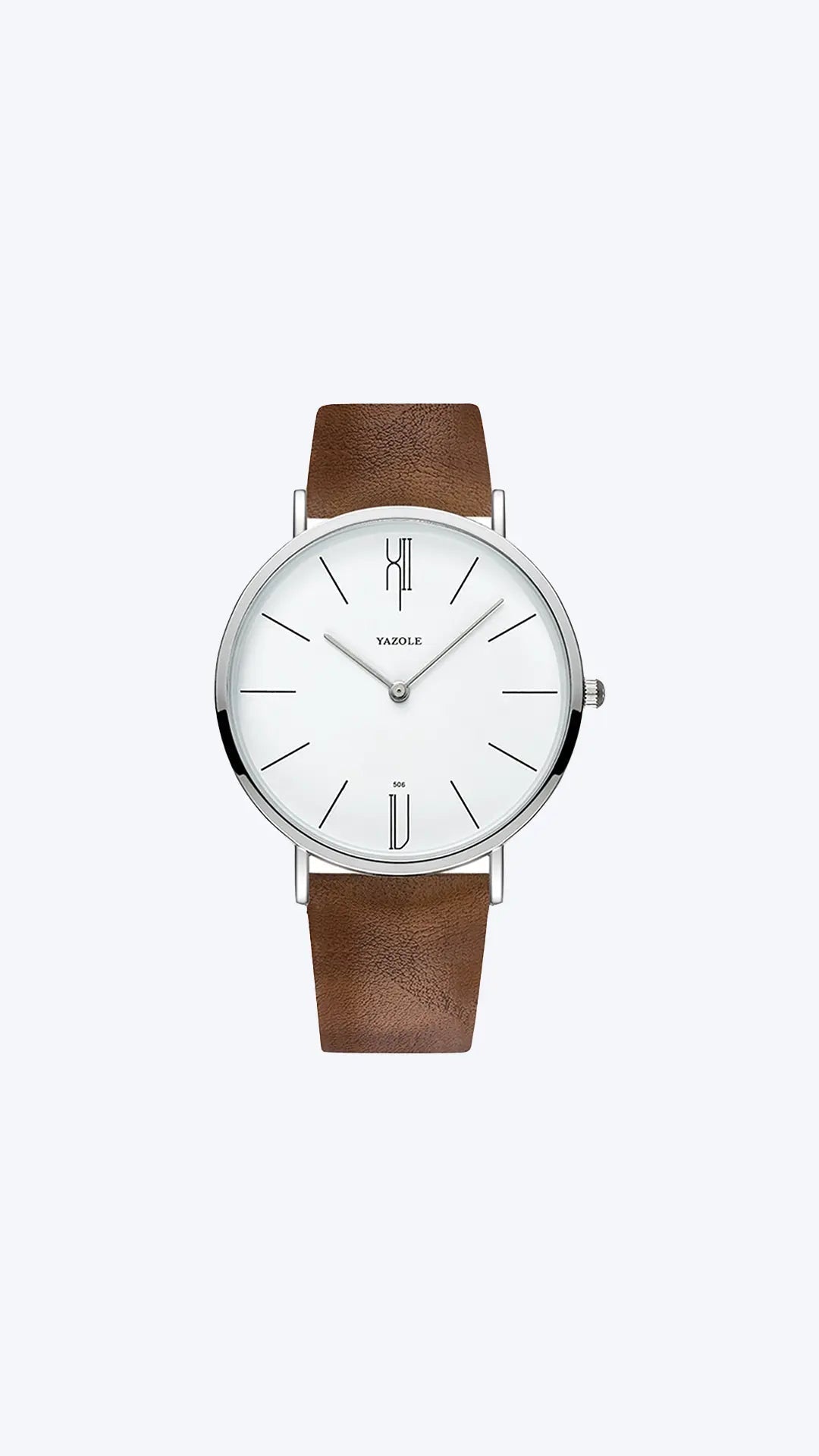Herrenarmbanduhr mit Lederarmband und Quarzuhrwerk, klassisches Design, stilvolle Vintage-Optik, zeitlos und elegant | Sansoti