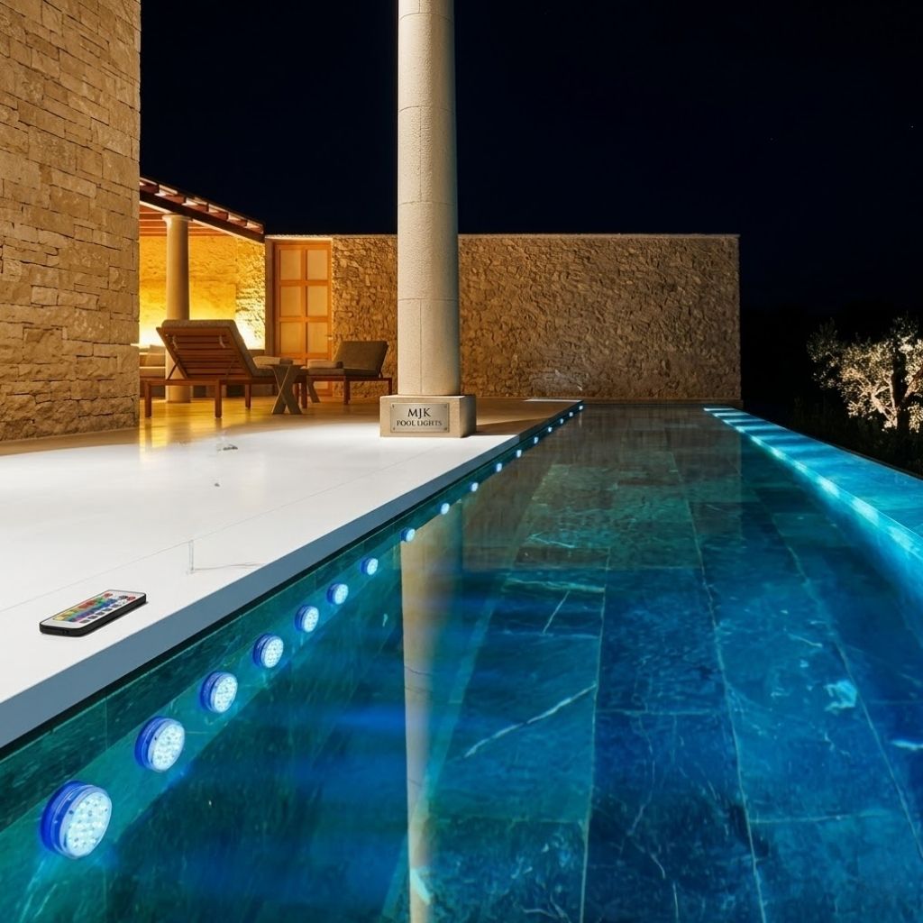 Lampe LED sous-marine RGB pour piscine avec télécommande, 13 couleurs, étanche IP68, éclairage décoratif | Sansoti