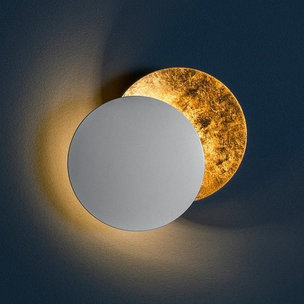 Wandlamp met Maanlicht LED Moderne Scandinavische Stijl Rond Warm Wit Zwart Wit Goud 20 25 cm Sfeerlicht | Sansoti