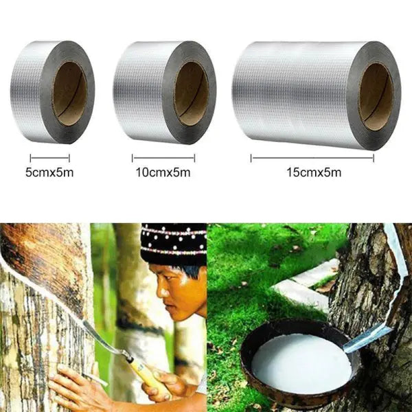 Waterdicht Reparatietape met Aluminium Afwerking voor Lekken Scheuren Voegen Hittebestendig Butylrubber | Sansoti
