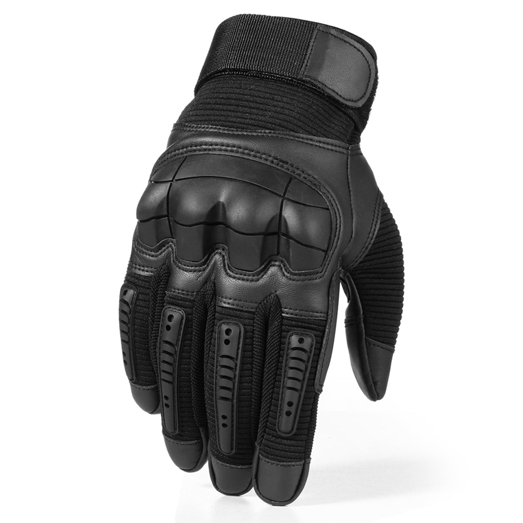 Winterhandschoenen Leer en Katoen Zwart Touchscreen Compatibel Winddicht Warm Outdoor Wandelen Heren Dames | Sansoti