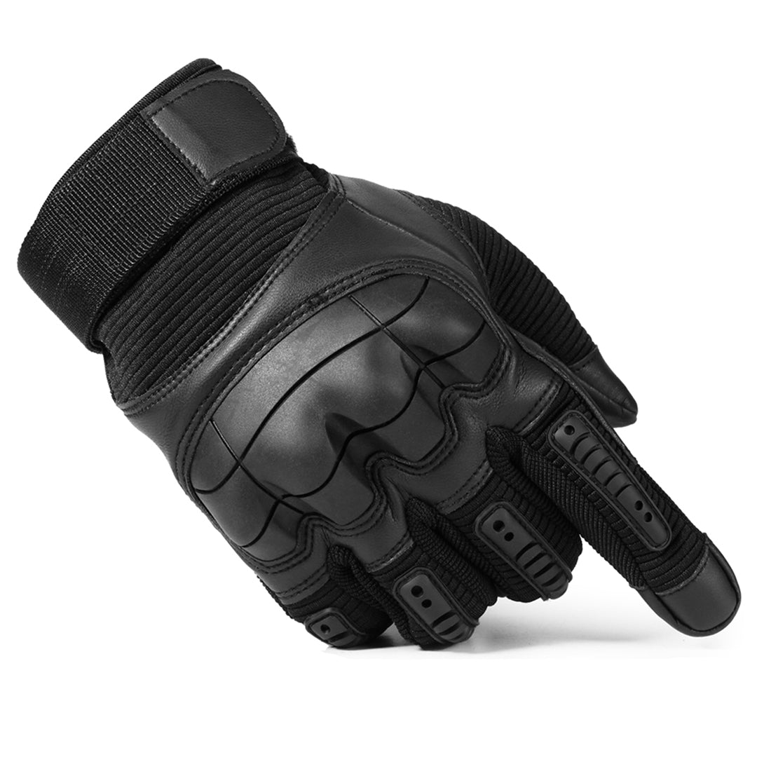 Winterhandschoenen Leer en Katoen Zwart Touchscreen Compatibel Winddicht Warm Outdoor Wandelen Heren Dames | Sansoti