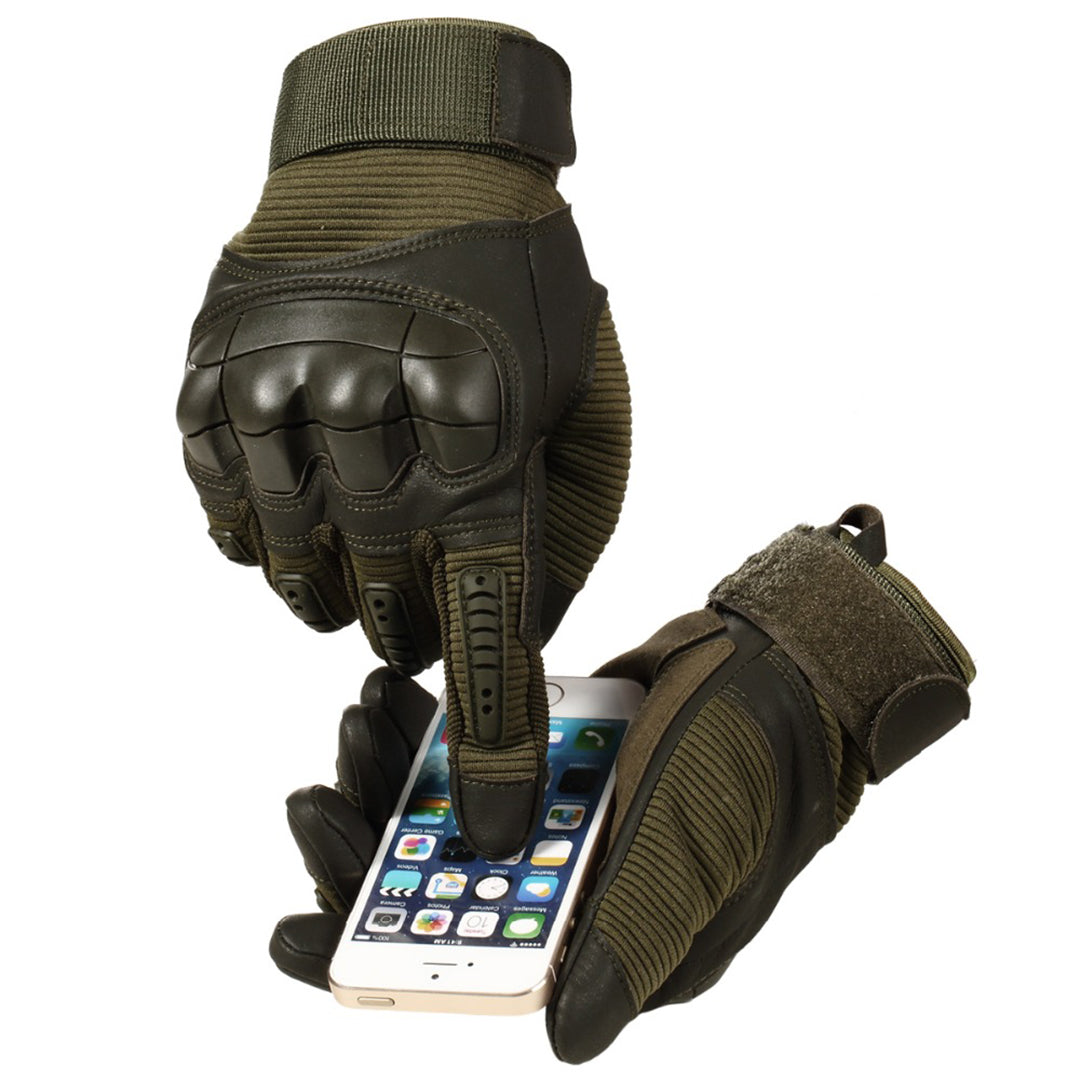 Gants tactiques en cuir et coton, outdoor, verts, pour la survie, le bricolage et le jardinage, gants de travail antidérapants à bonne prise, S M L XL | Sansoti