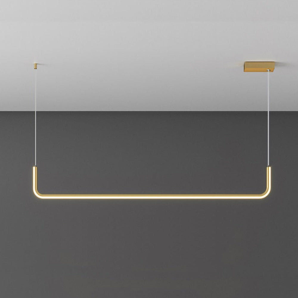 Hängelampe LED Aluminium Schwarz Modern Esszimmer Wohnzimmer Dimmbar Lineare Pendelleuchte Minimalistische Deckenlampe Tisch | Restfield