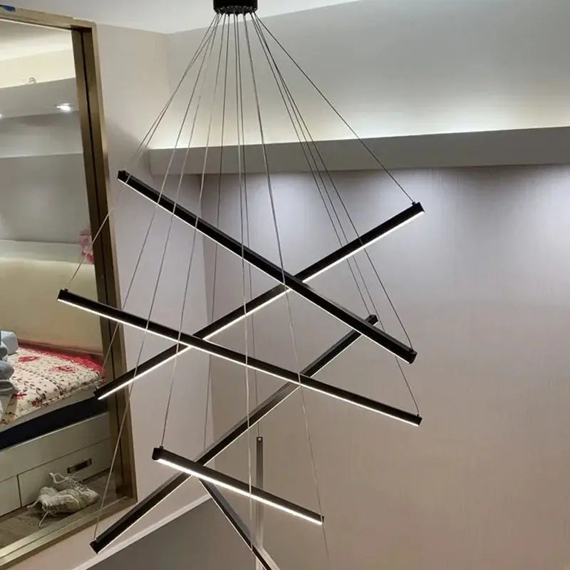 Hanglamp Trap XXL Modern Design LED Aluminium Acryl 300cm | Sansoti