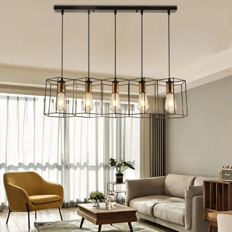 Hanglamp Industrieel Metaal Zwart 35-Lichts Honingraat Hexagon G9 LED Eetkamer Loft | Sansoti