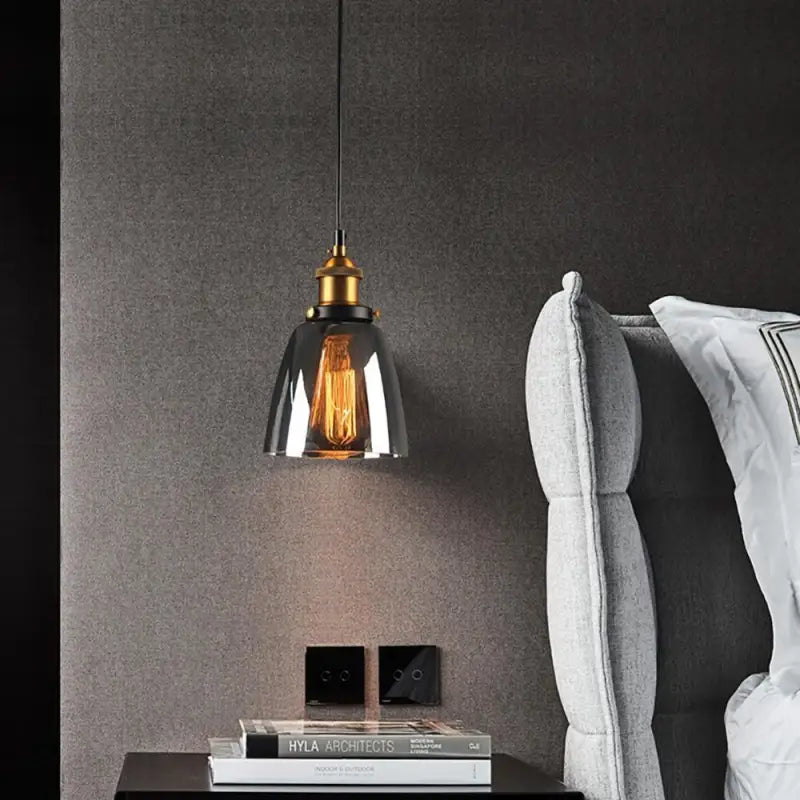 Titel: Hanglamp Rookglas Vintage LED G9 12W Zwart Woonkamer Eetkamer Slaapkamer Retro | Sansoti