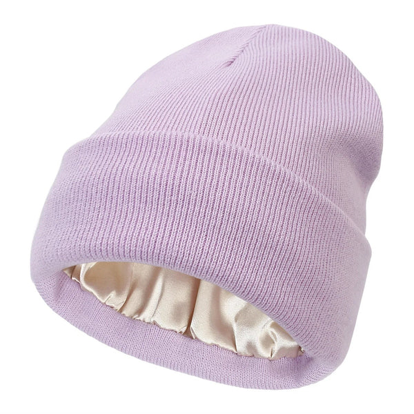 Zijden Wintermuts Dames Wol Voering Haarbescherming Ademend Windbestendig Warm Winteraccessoire Mode | Sansoti