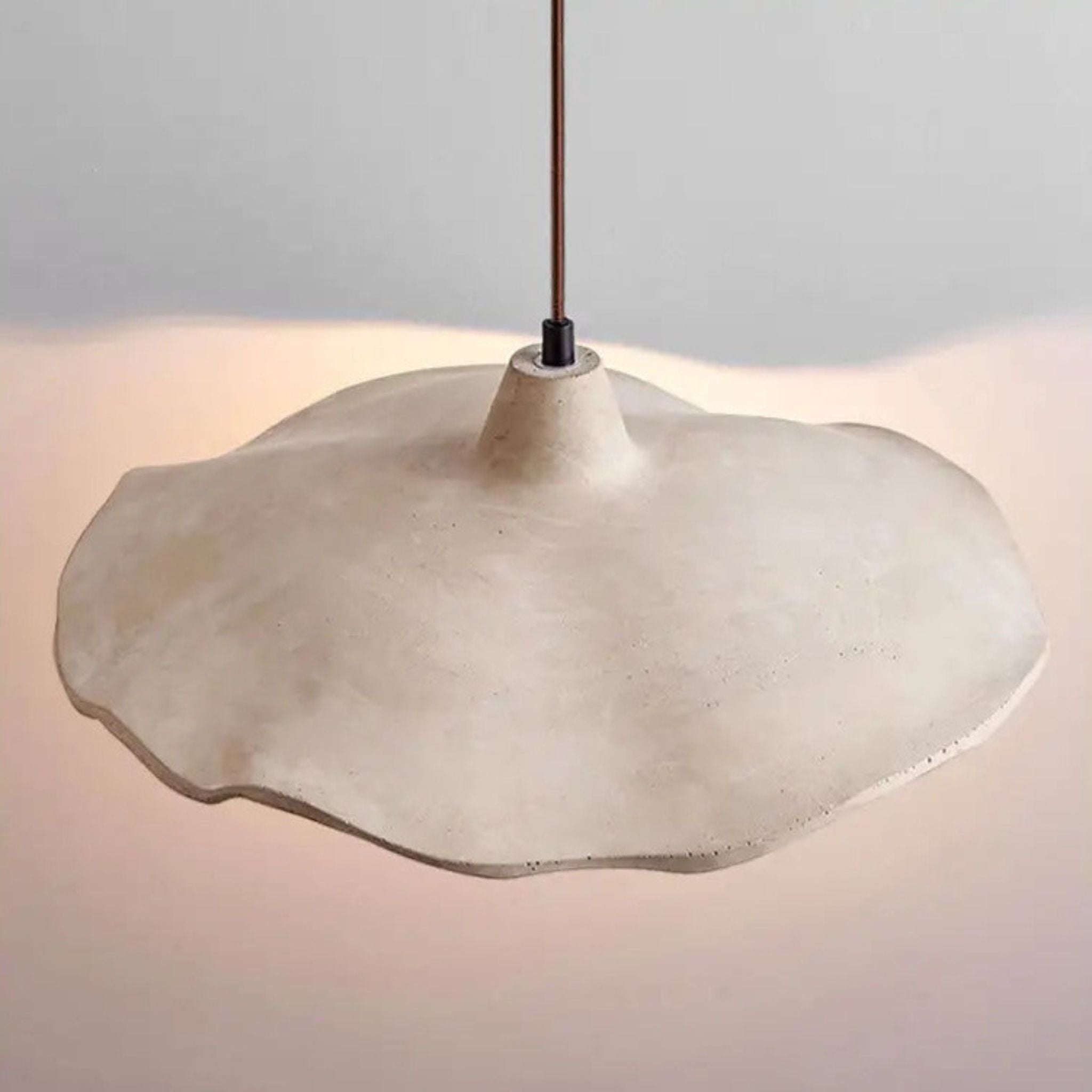 Hanglamp Travertin Beige Organische Vorm 42cm E27 | Sansoti