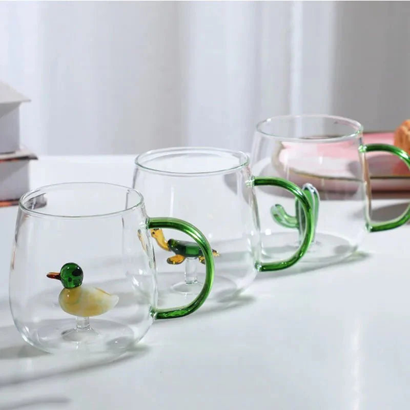 Glastasse mit 3D-Tierfigur | Restfield