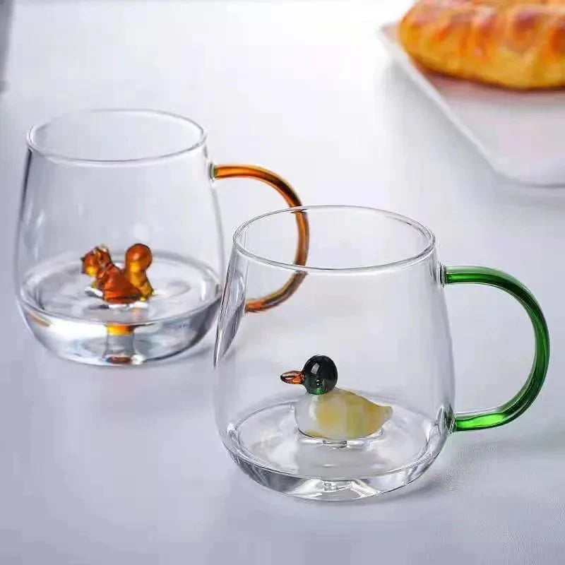 Glastasse mit 3D-Tierfigur | Restfield