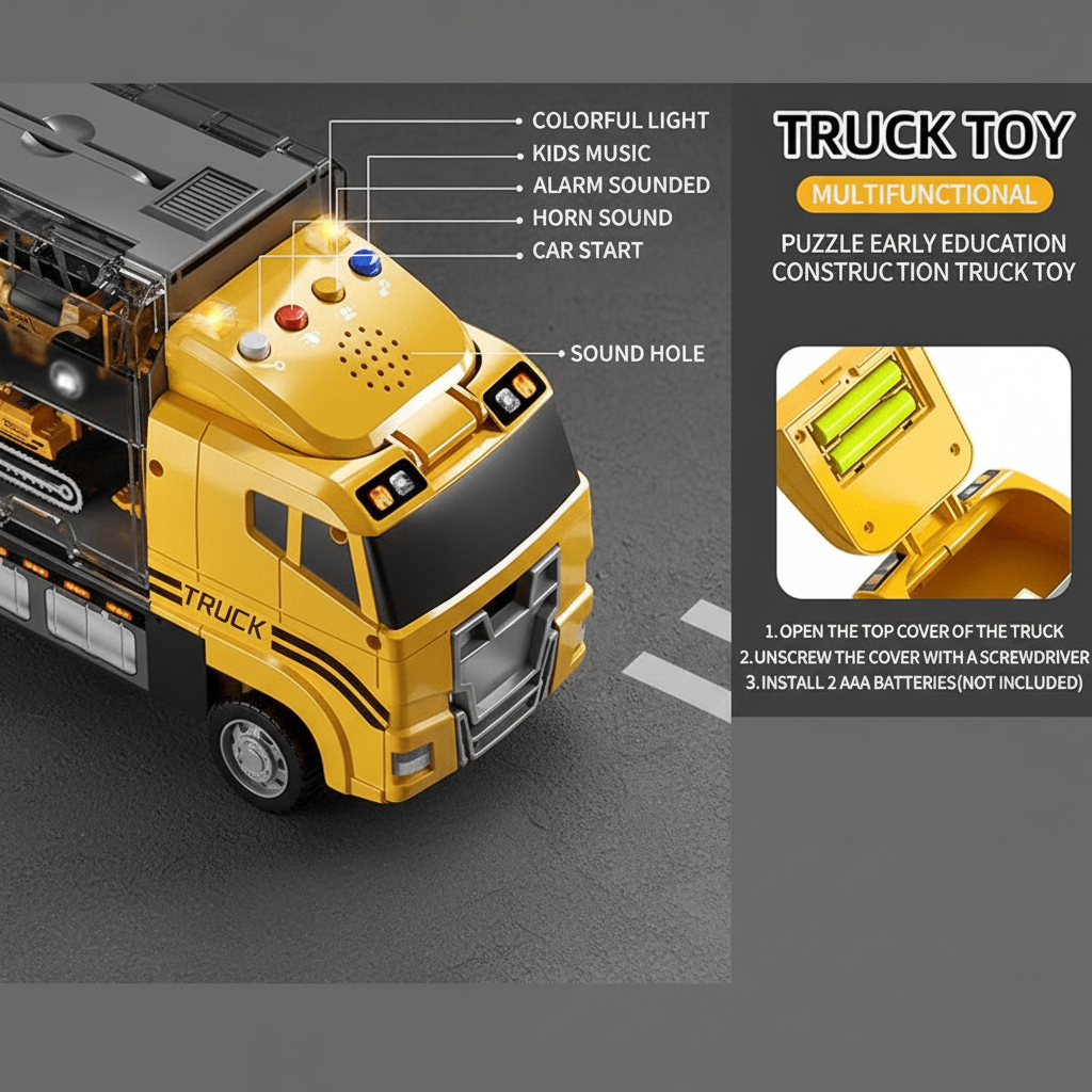 Construction Set with Tools for Children Aged 3 and Up, Creative Building, Motor Skills, Learning, Educational Toy | Sansoti