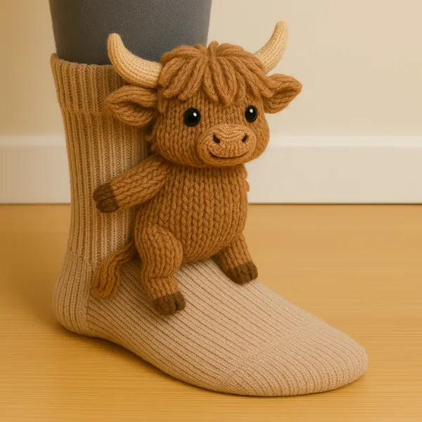 Chaussettes peluche animaux