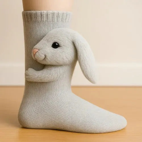 Chaussettes peluche animaux