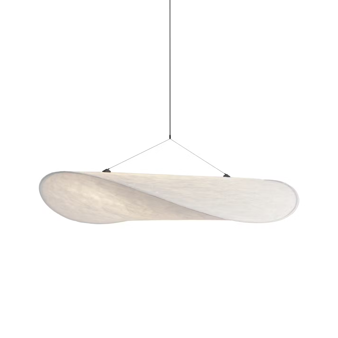 Organische design hanglamp van Tyvek met dimbare LED – moderne wolkvormige plafondlamp 129 cm | Sansoti