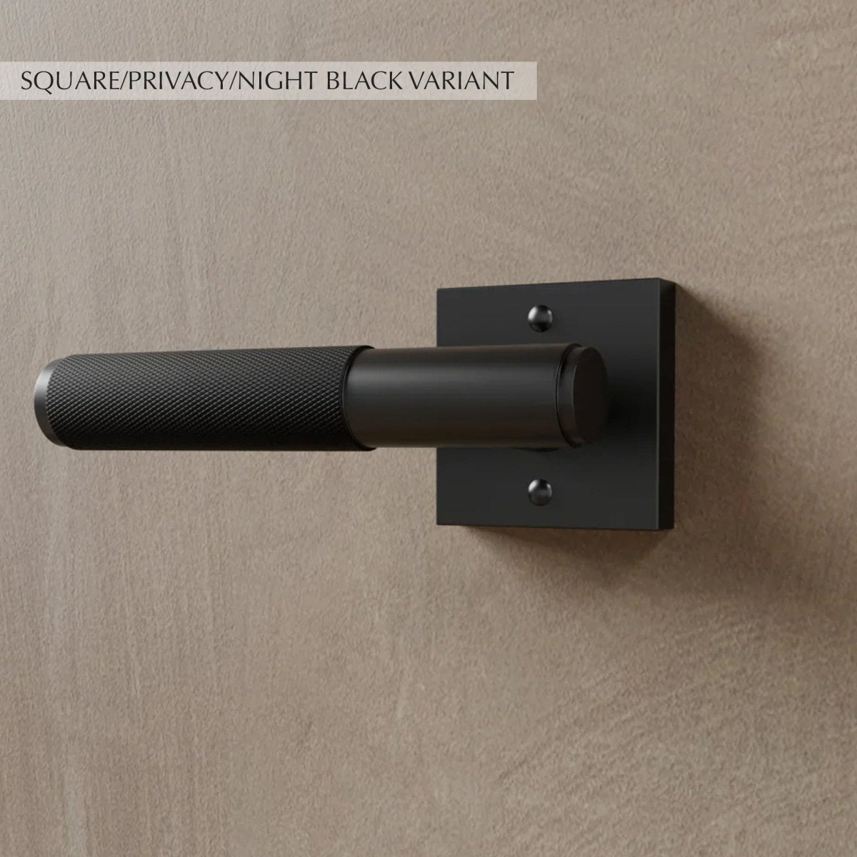 Massiver Messing-Türgriff mit gerändeltem Griff und schlanker Rosette für moderne Interieurs | Restfield